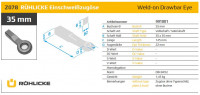 Z078 35 mm Einschweißzugöse 35 mm x 35 mm nach DIN 8454 (ohne Buchse)