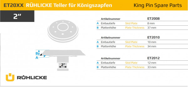 ET2010 Einschweißteller 10 mm