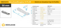 50 mm Einschweißzugöse 80 x 75 mm H-Profil Schwerlast